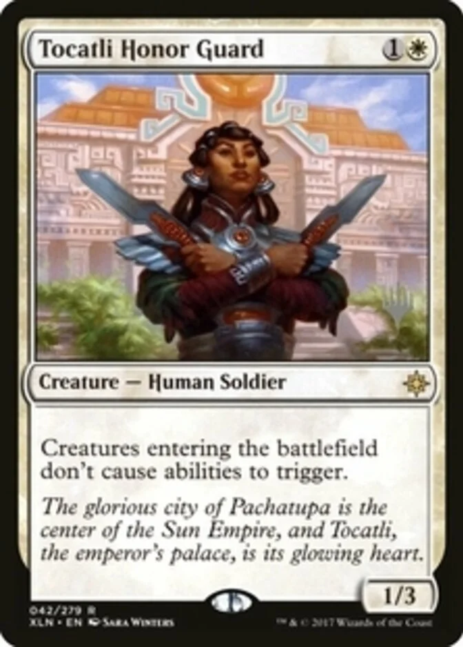 Tocatli Honor Guard <planeswalker stamp> [XLN] (F)