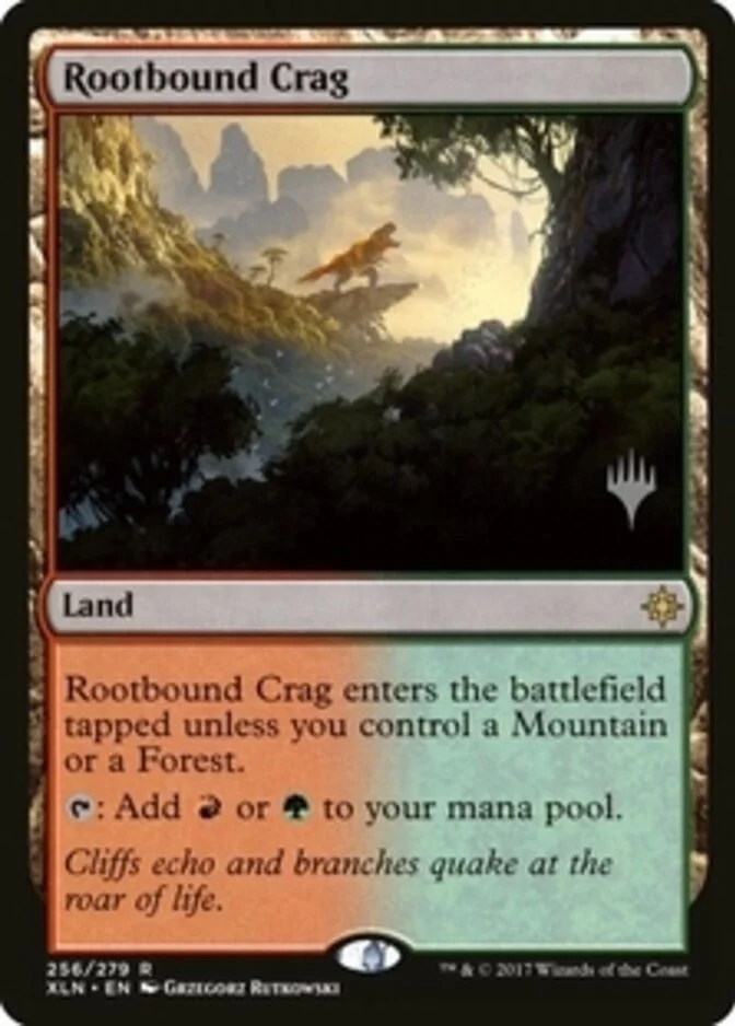 Rootbound Crag <planeswalker stamp> [XLN] (F)