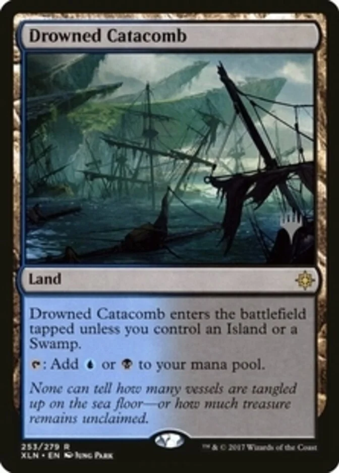 Drowned Catacomb <planeswalker stamp> [XLN] (F)