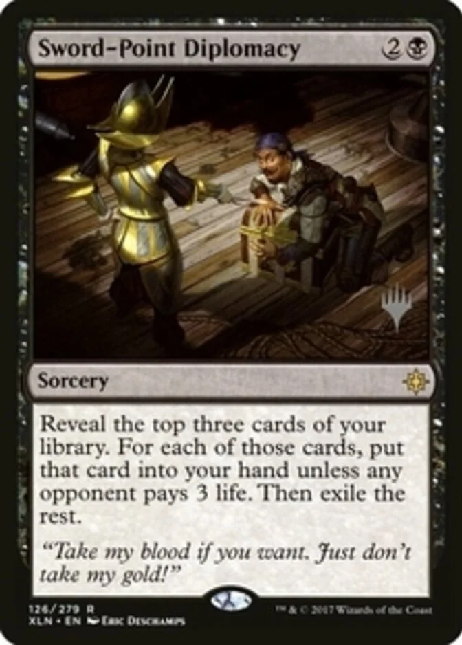 Sword-Point Diplomacy <planeswalker stamp> [XLN]