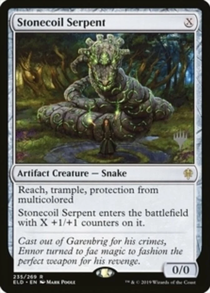 Stonecoil Serpent <planeswalker stamp> [ELD]