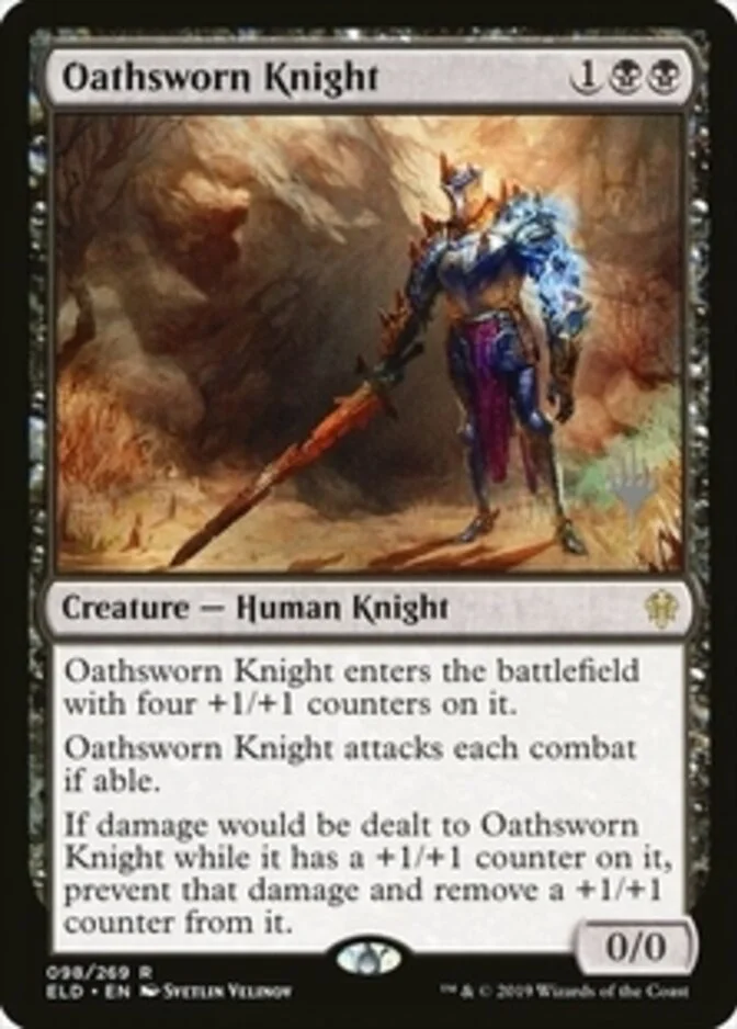 Oathsworn Knight <planeswalker stamp> [ELD]