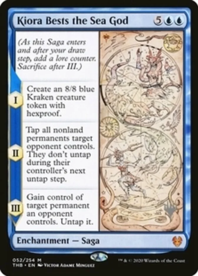 Kiora Bests the Sea God <planeswalker stamp> [THB]