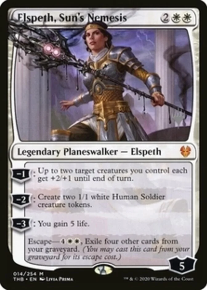 Elspeth, Sun's Nemesis <planeswalker stamp> [THB]