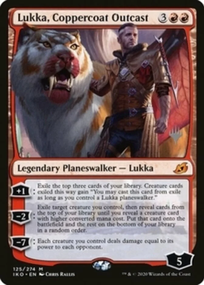 Lukka, Coppercoat Outcast <planeswalker stamp> [IKO] (F)