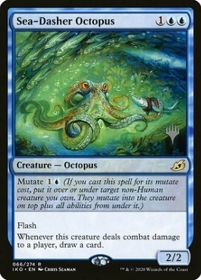 Sea-Dasher Octopus <planeswalker stamp> [IKO]