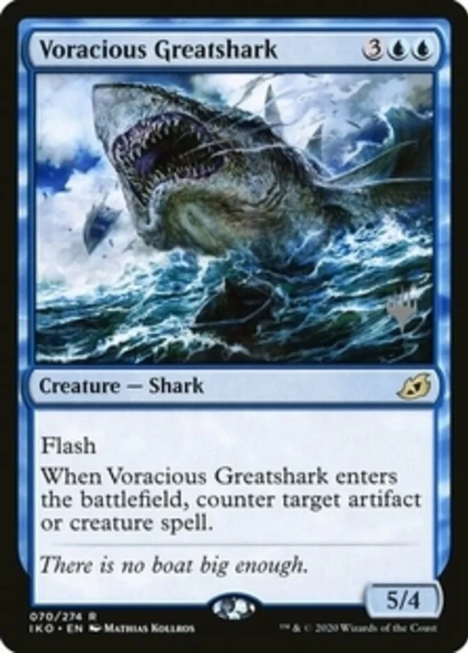 Voracious Greatshark <planeswalker stamp> [IKO]
