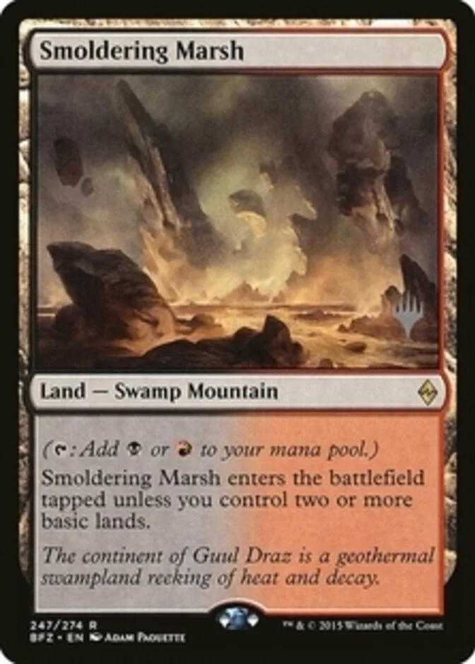 Smoldering Marsh <planeswalker stamp> [BFZ]