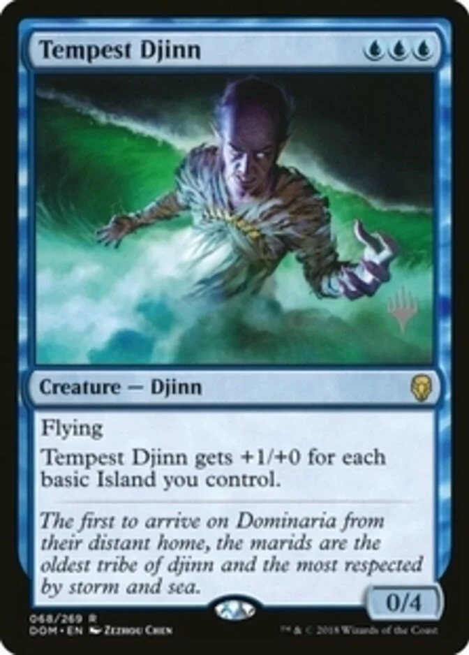 Tempest Djinn <planeswalker stamp> [DOM] (F)