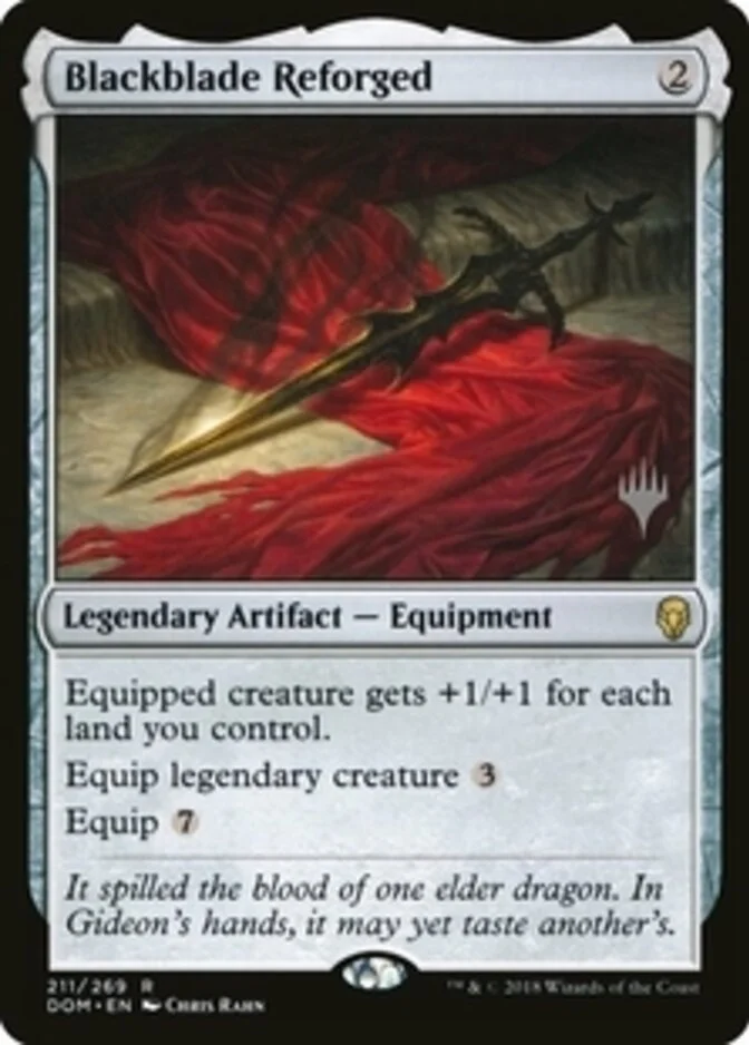 Blackblade Reforged <planeswalker stamp> [DOM] (F)