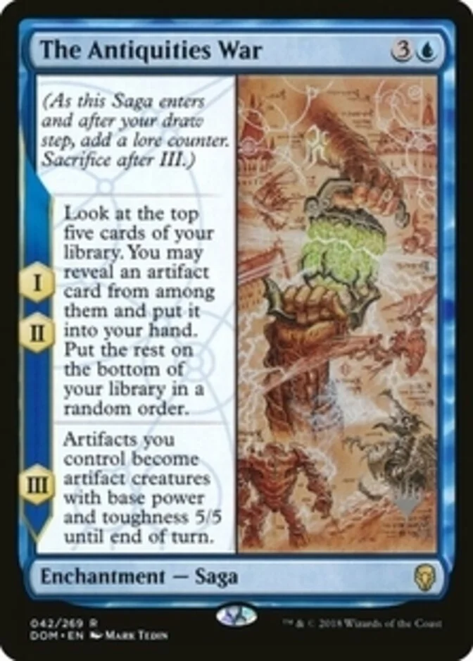 The Antiquities War <planeswalker stamp> [DOM] (F)