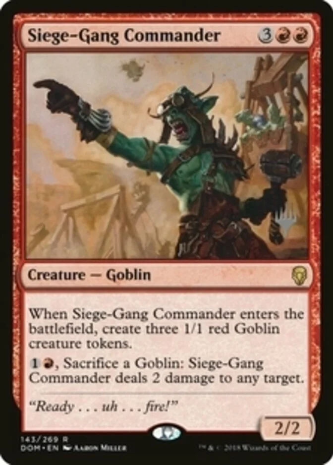 Siege-Gang Commander <planeswalker stamp> [DOM]