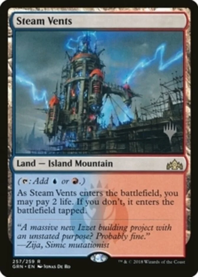 Steam Vents <planeswalker stamp> [GRN]