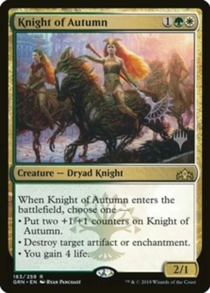 Knight of Autumn <planeswalker stamp> [GRN]