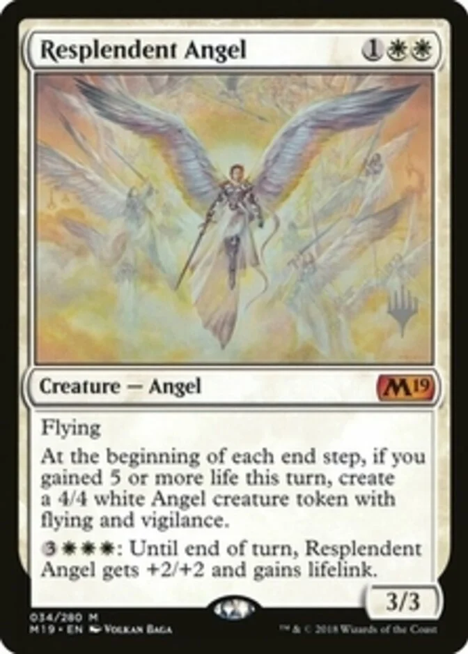 Resplendent Angel <planeswalker stamp> [M19]