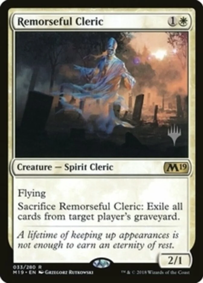 Remorseful Cleric <planeswalker stamp> [M19]