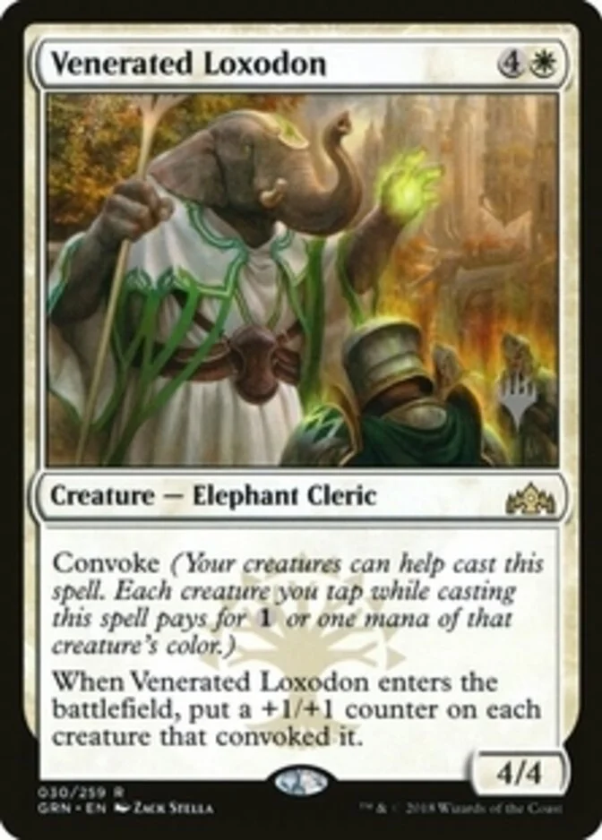 Venerated Loxodon <planeswalker stamp> [GRN] (F)