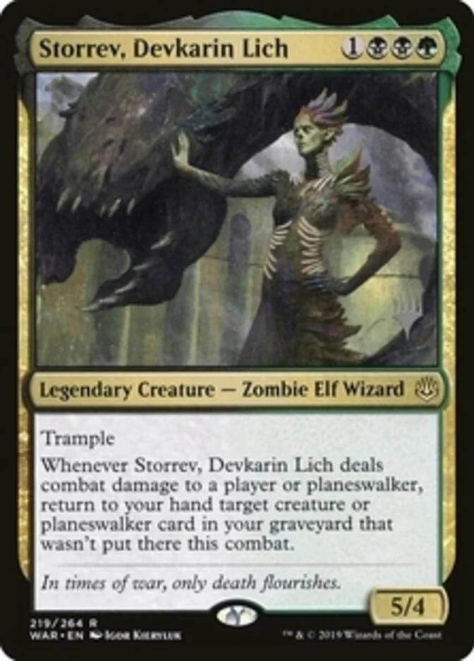 Storrev, Devkarin Lich <planeswalker stamp> [WAR] (F)
