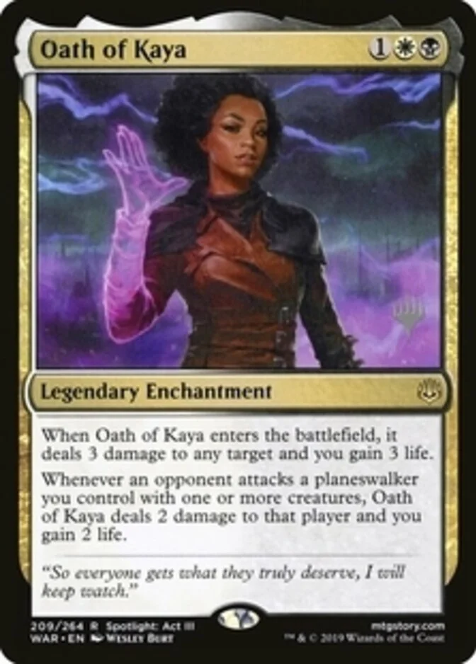 Oath of Kaya <planeswalker stamp> [WAR] (F)