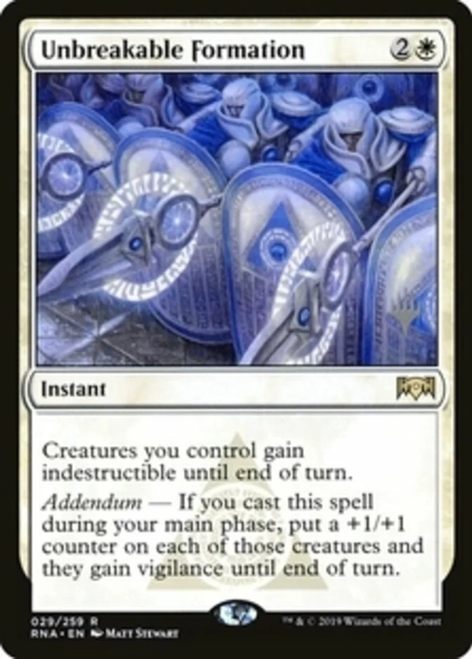 Unbreakable Formation <planeswalker stamp> [RNA]