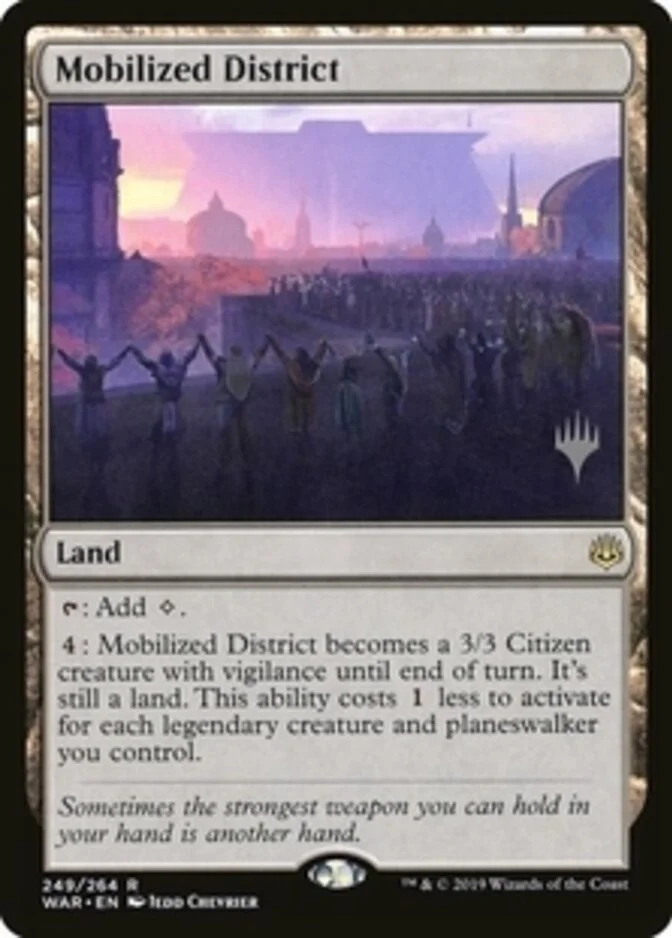 Mobilized District <planeswalker stamp> [WAR]