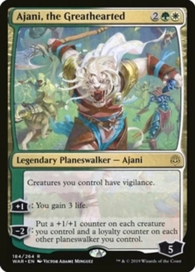 Ajani, the Greathearted <planeswalker stamp> [WAR] (F)