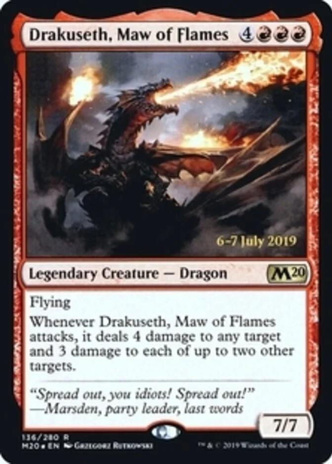 Drakuseth, Maw of Flames <prerelease> [M20] (F)