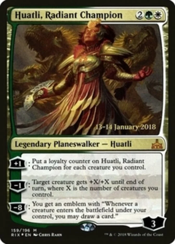 Huatli, Radiant Champion <prerelease> [RIX] (F)