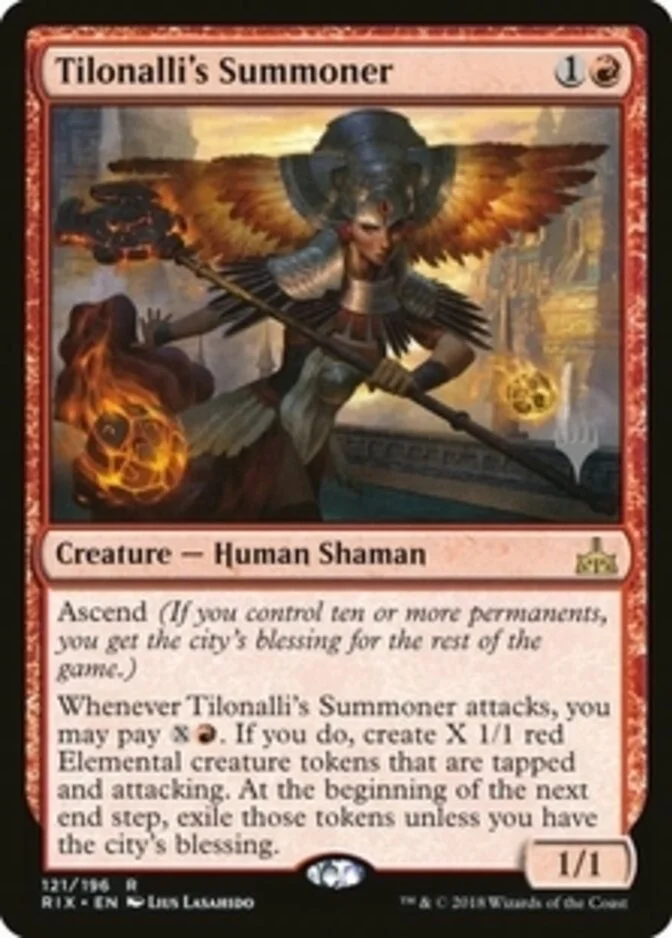 Tilonalli's Summoner <planeswalker stamp> [RIX]