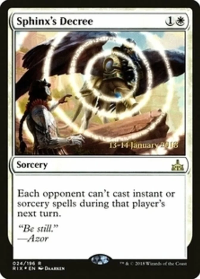Sphinx's Decree <prerelease> [RIX] (F)