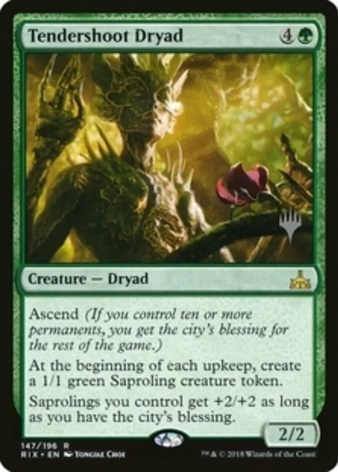 Tendershoot Dryad <planeswalker stamp> [RIX]
