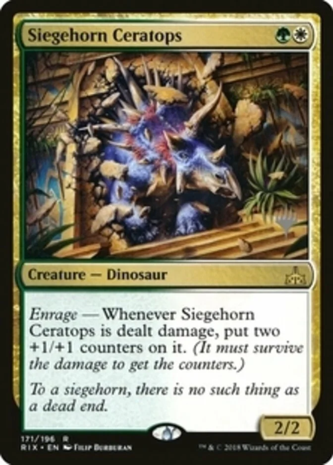 Siegehorn Ceratops <planeswalker stamp> [RIX] (F)