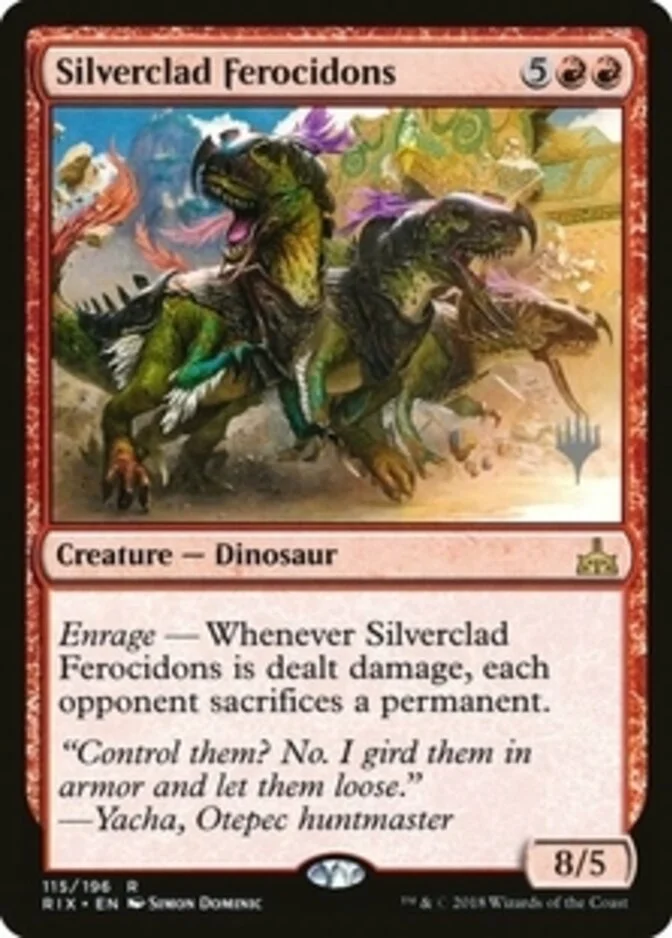 Silverclad Ferocidons <planeswalker stamp> [RIX] (F)