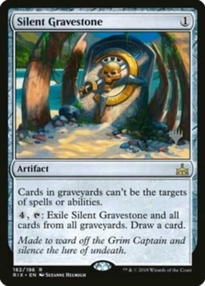 Silent Gravestone <planeswalker stamp> [RIX] (F)