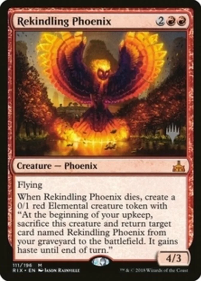 Rekindling Phoenix <planeswalker stamp> [RIX]