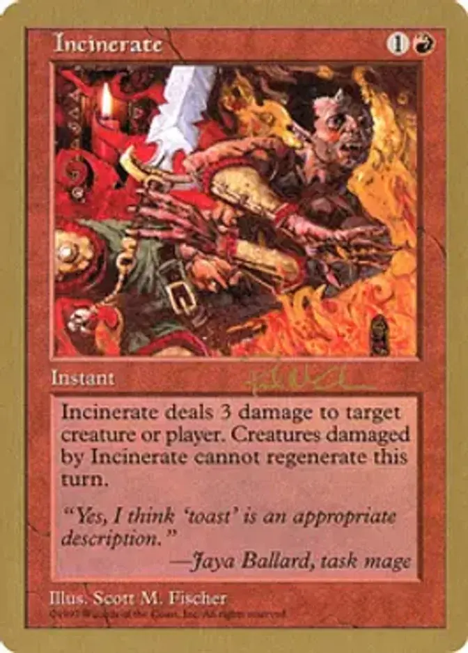 Incinerate <Paul McCabe> [WC97]