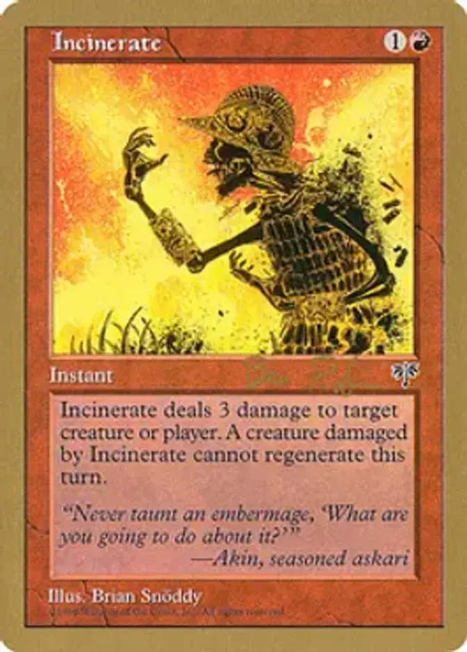 Incinerate <Ben Rubin> [WC98]