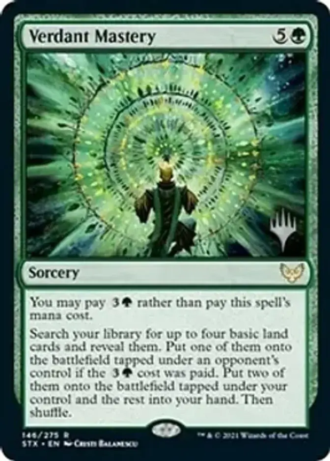 Verdant Mastery <planeswalker stamp> [STX]