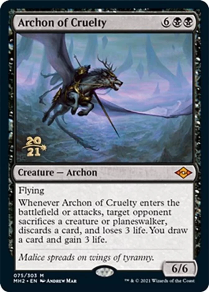 Archon of Cruelty <prerelease> [MH2] (F)