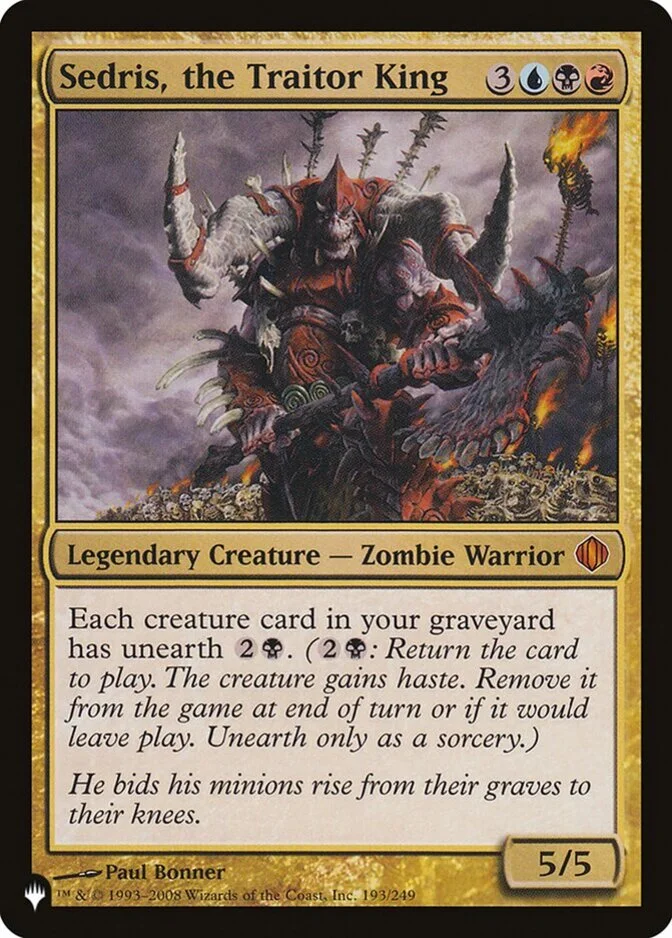 Sedris, the Traitor King [PLIST]