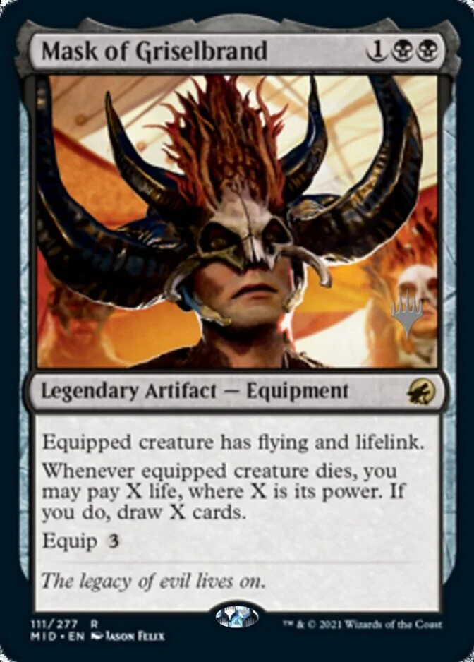 Mask of Griselbrand <planeswalker stamp> [MID] (F)