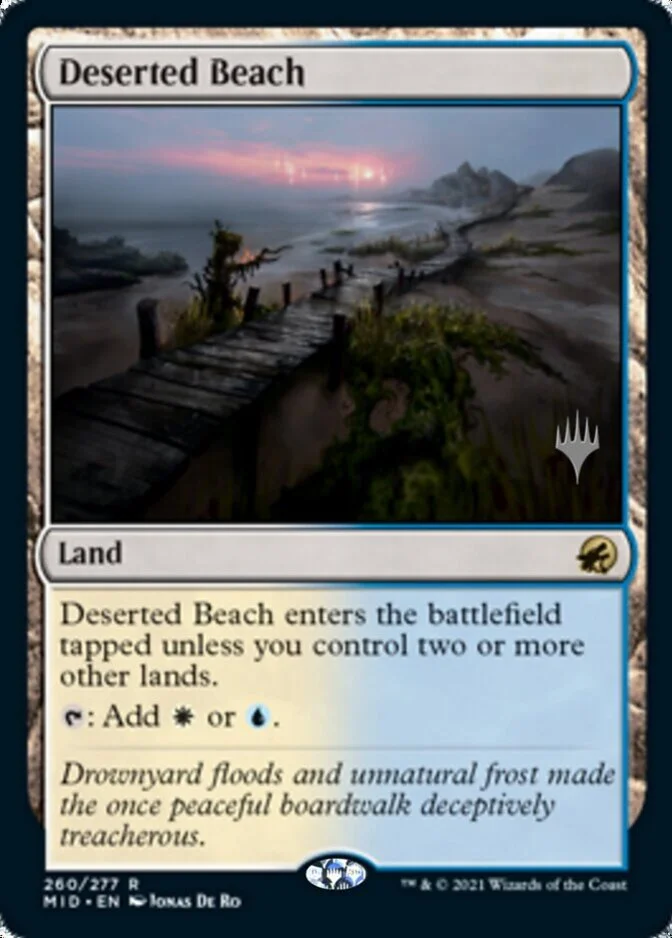 Deserted Beach <planeswalker stamp> [MID] (F)
