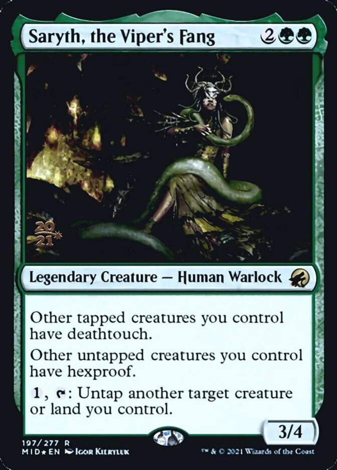 Saryth, the Viper's Fang <prerelease> [MID] (F)