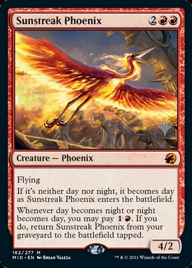 Sunstreak Phoenix <planeswalker stamp> [MID]