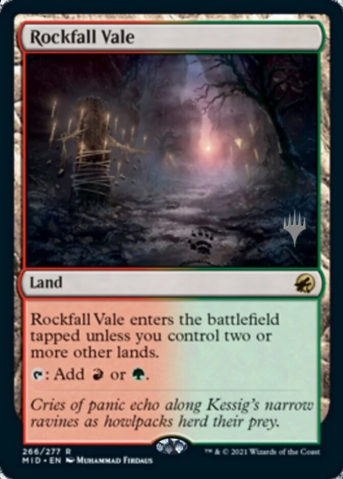 Rockfall Vale <planeswalker stamp> [MID]