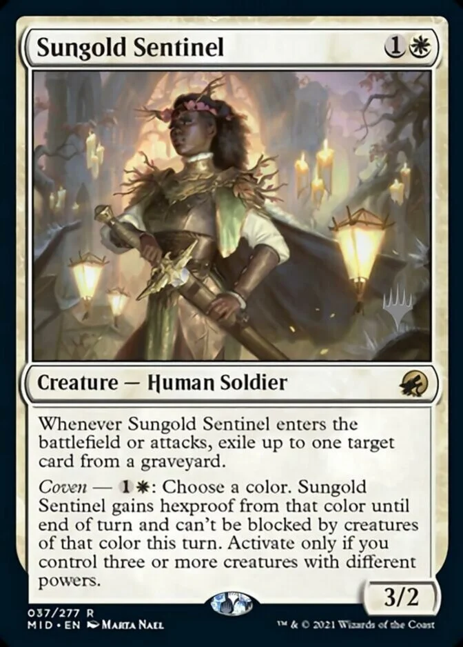 Sungold Sentinel <planeswalker stamp> [MID]