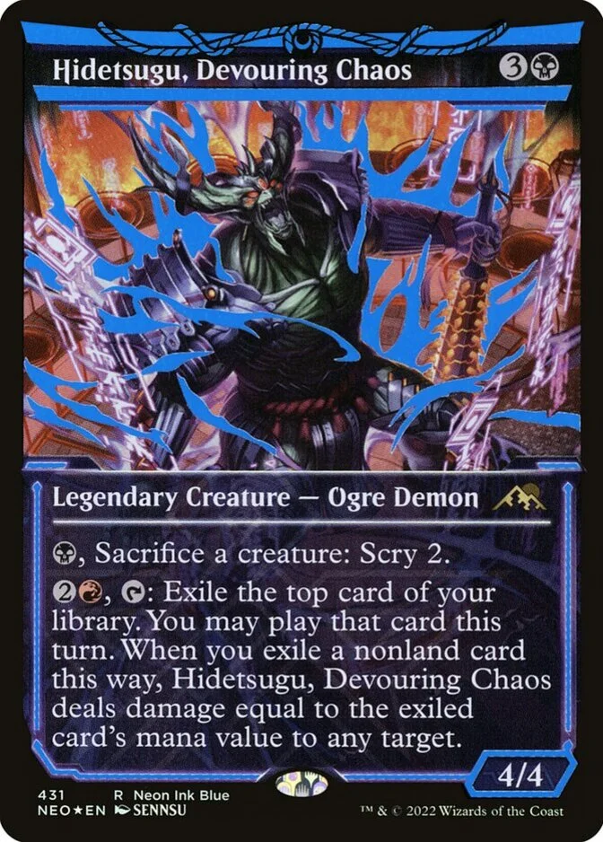 Hidetsugu, Devouring Chaos <neon ink blue> [NEO] (F)