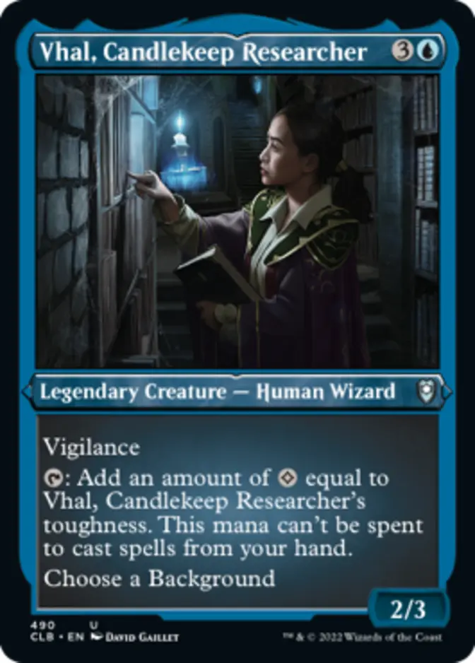 Vhal, Candlekeep Researcher <foil etched> [CLB] (F)
