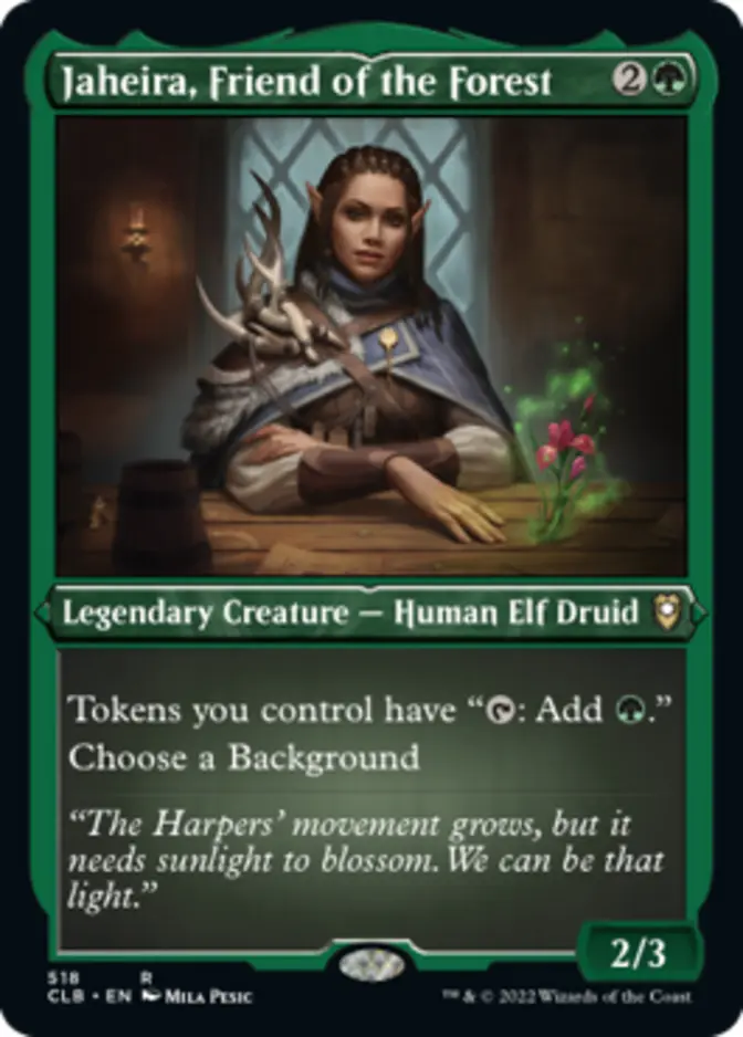 Jaheira, Friend of the Forest <foil etched> [CLB] (F)