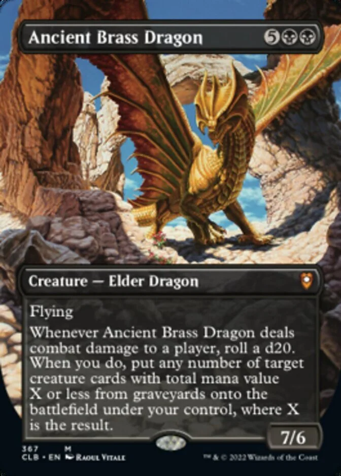 Ancient Brass Dragon <borderless> [CLB] (F)